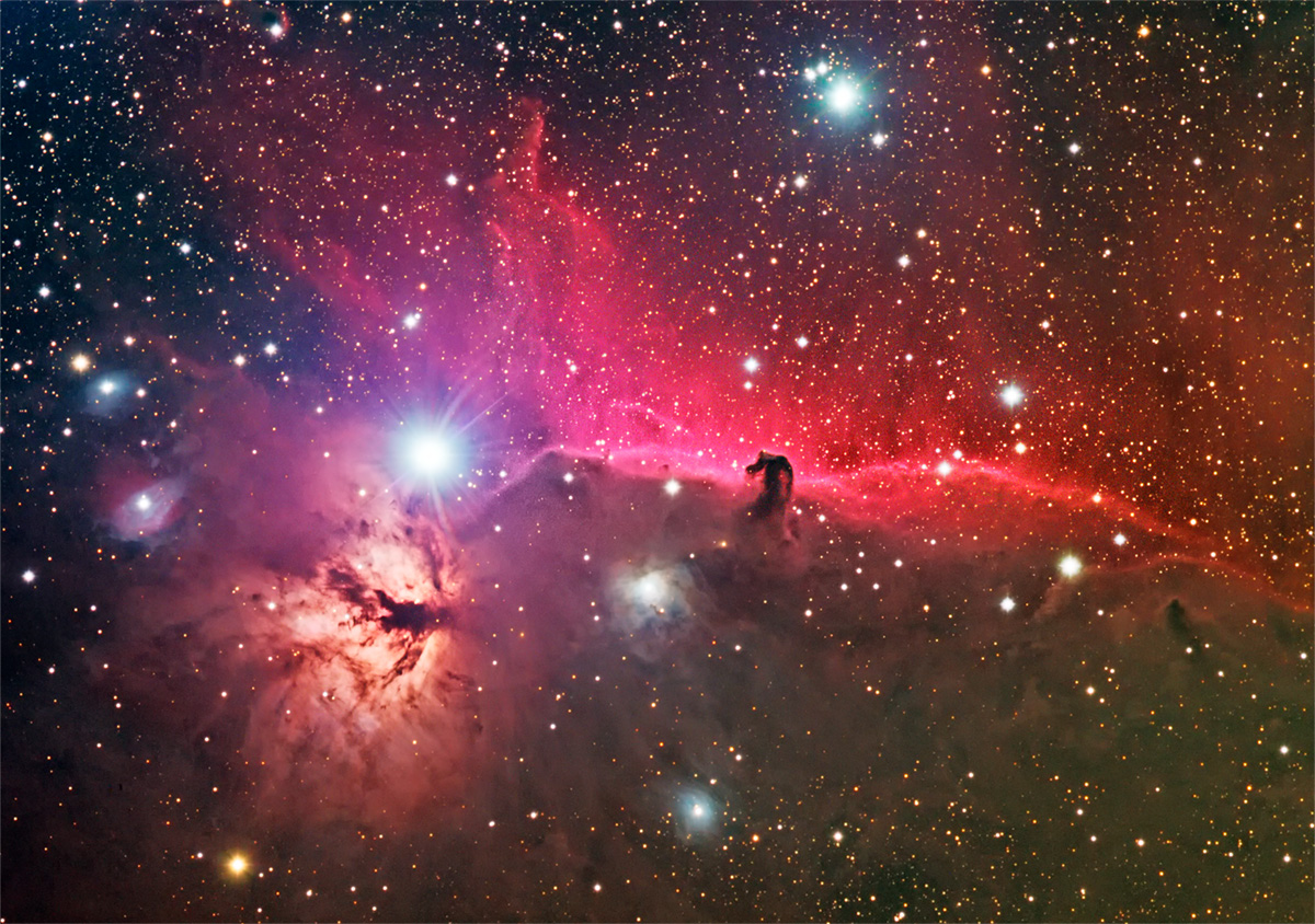 Astro Image B33 Horsehead Nebula, B33 Horsehead and Flame Nebula astro photo print